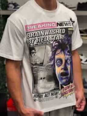 Hellstar Breaking News Brainwashed T-Shirt - size Small